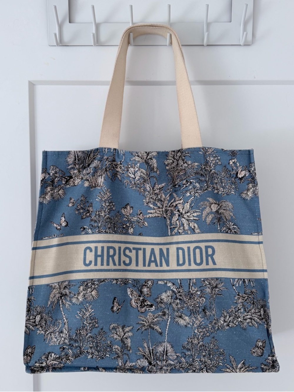 Dior Blue and Cream Toile de Jouy DiorRiviera Canvas Tote - Picture 4 of 10